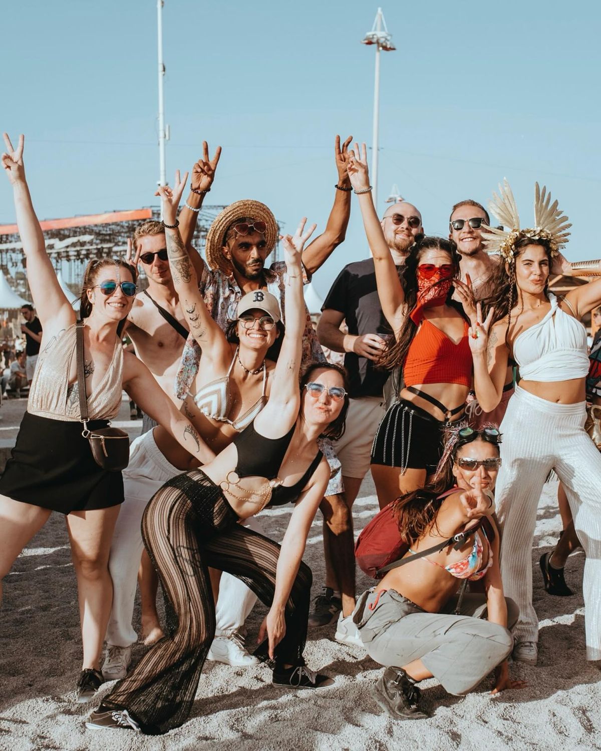 Groupe d'amis en au BO'tiful festival !